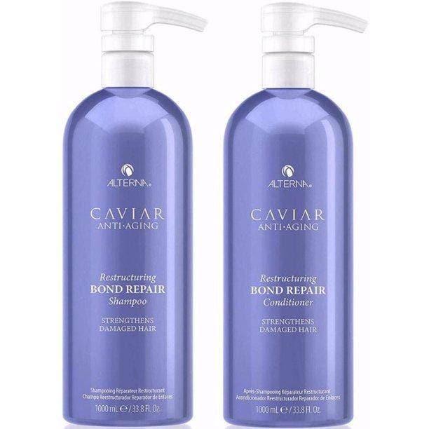 Alterna Caviar Anti-Aging Restructuring Bond Repair Shampoo & Conditioner 33.8oz/Liter Duo-