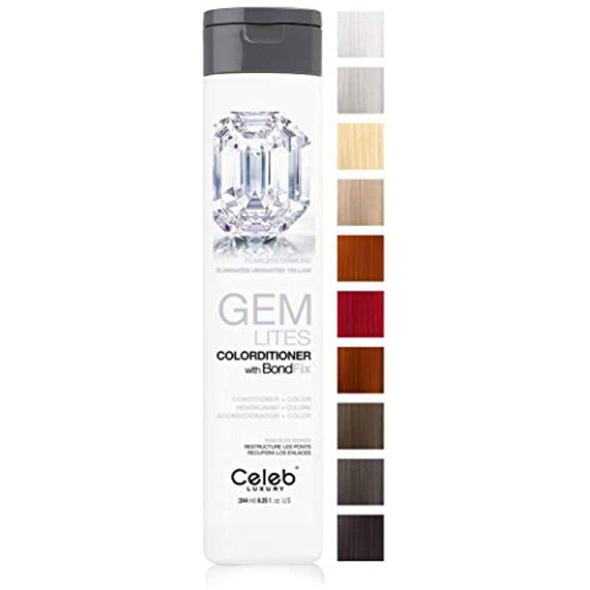 Celeb Luxury GEM LITES Color Conditioner with BondFix, Flawless Diamond, 8.25 fl.oz.-