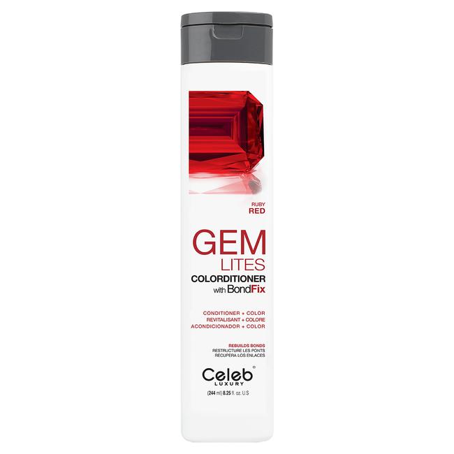 Celeb Luxury GEM LITES Color Conditioner with BondFix, Ruby, 8.25 fl.oz.-