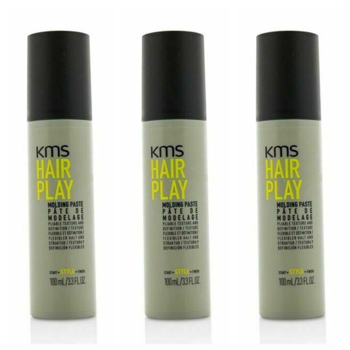 KMS HairPlay Molding Paste 3.3 oz (Pack of 3)-