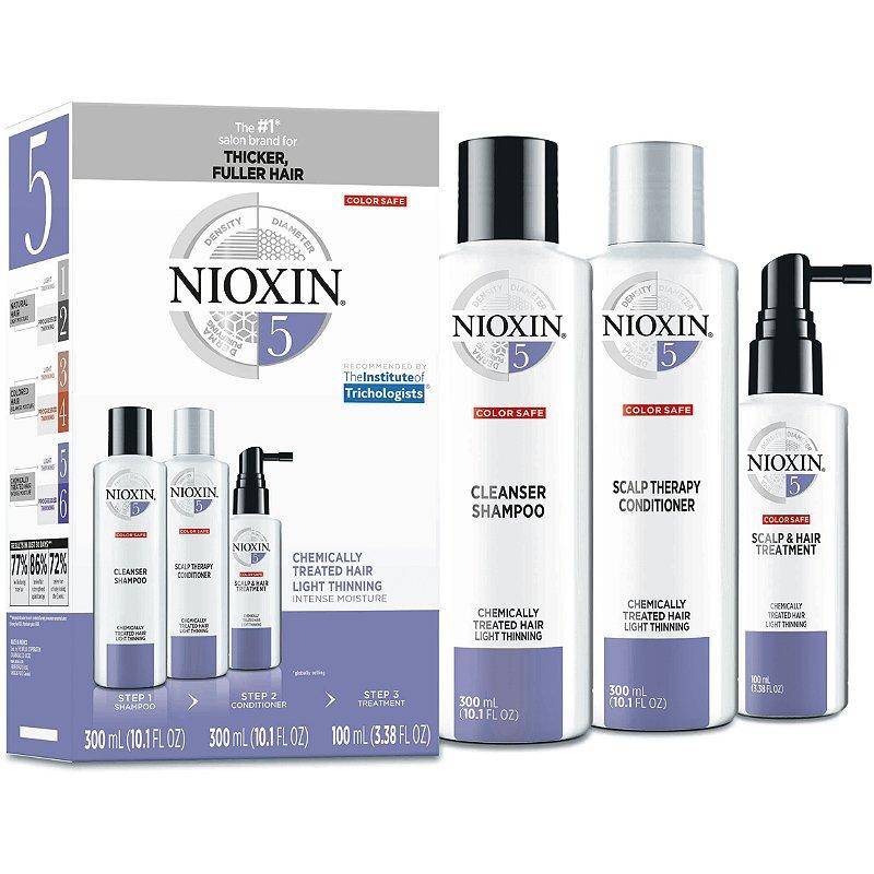 Nioxin System Kit 5 Cleanser, Scalp Therapy & Scalp Treatment-