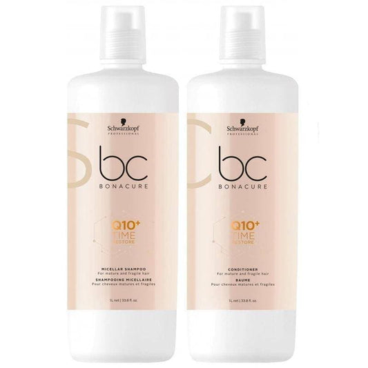 Schwarzkopf BC Q10+ Time Restore Shampoo and Conditioner 33.8 oz Duo-