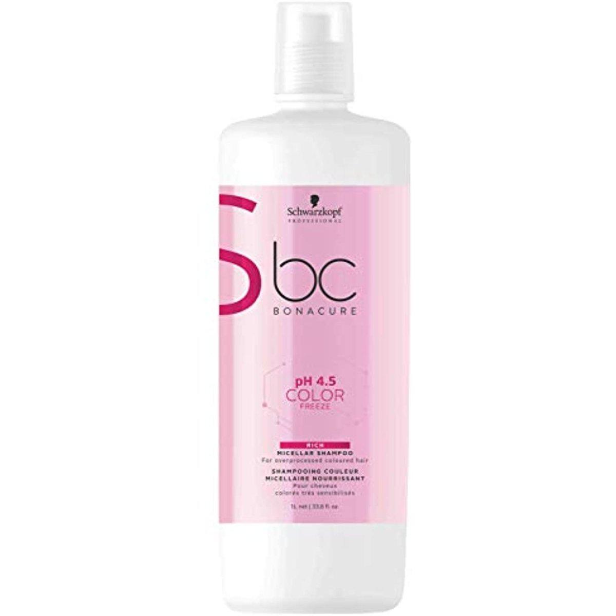 Schwarzkopf Bonacure Ph 4.5 Color Freeze Rich Micellar Shampoo 33.8 oz-