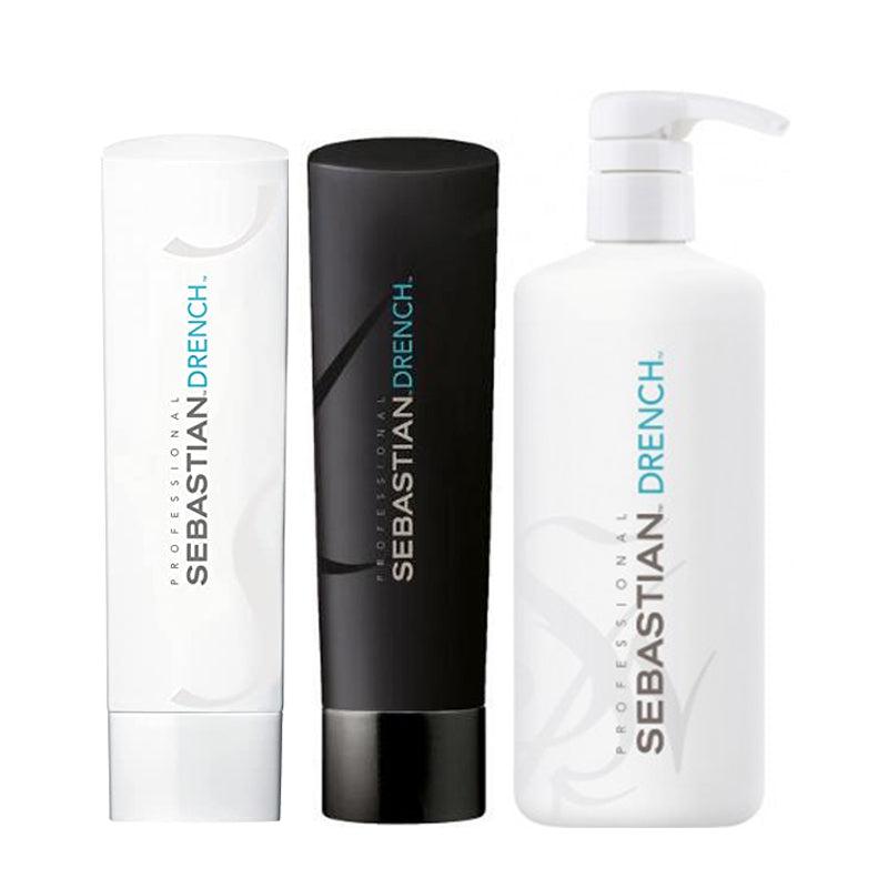 Sebastian Drench Moisturizing Shampoo & Conditioner 250 Ml + Treatment 500 Ml-