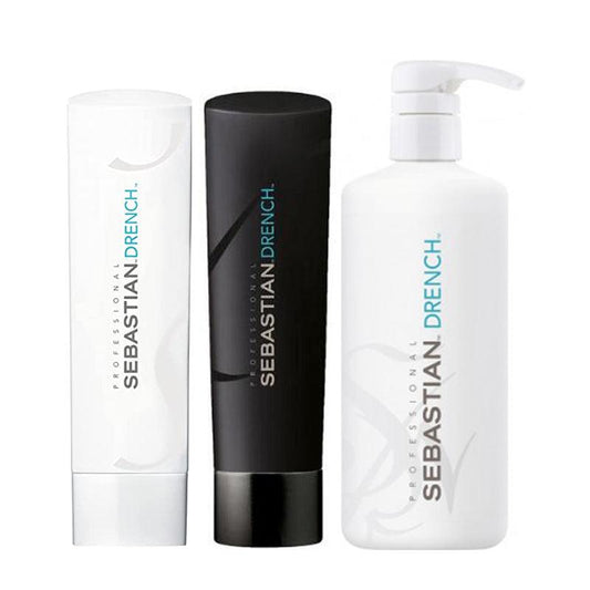 Sebastian Drench Moisturizing Shampoo & Conditioner 250 Ml + Treatment 500 Ml-