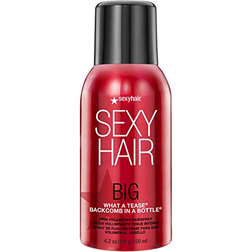 SexyHair Big What A Tease Backcomb in a Bottle Firm Volumizing Hairspray, 4.2 Oz-