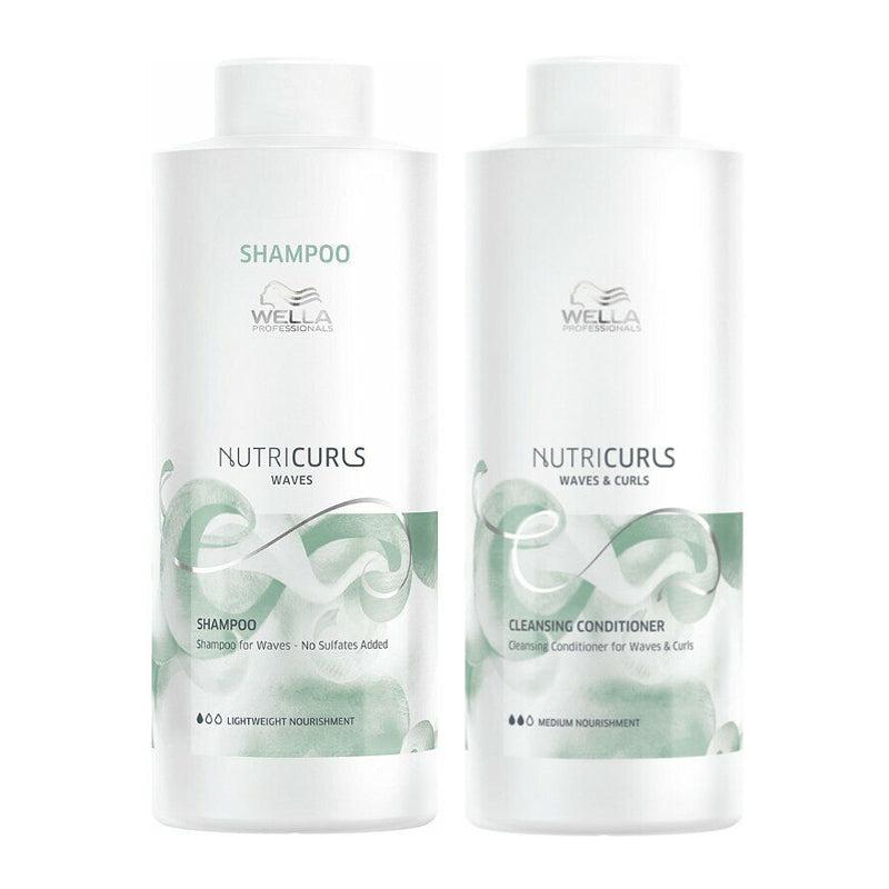 Wella Nutricurls Curls Shampoo & Conditioner for Waves & Curls 33.8 oz DUO-