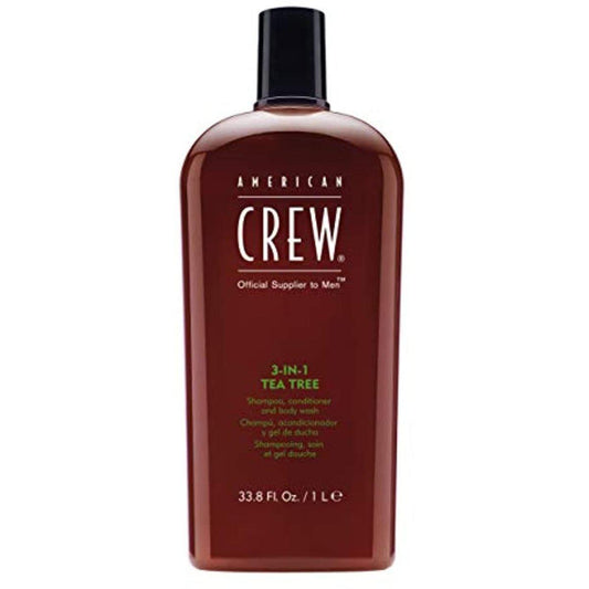 American Crew 3-IN-1 Tea Tree Shampoo, Conditioner and Body Wash 33.8oz- 