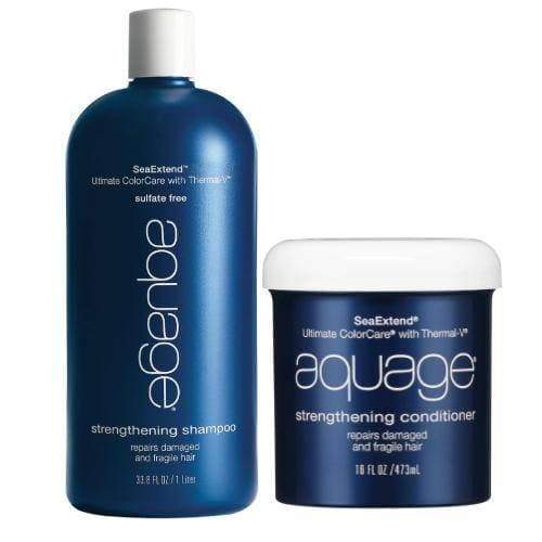 Aquage Seaextend Strengthening shampoo 33.8 oz & conditioner 16 oz Duo- 