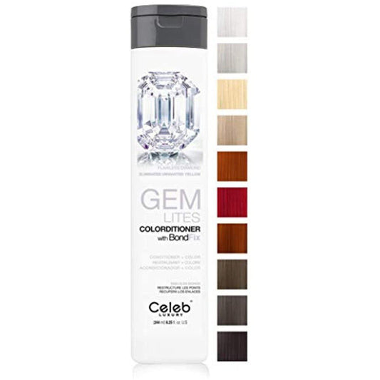 Celeb Luxury GEM LITES Color Conditioner with BondFix, Flawless Diamond, 8.25 fl.oz.- 