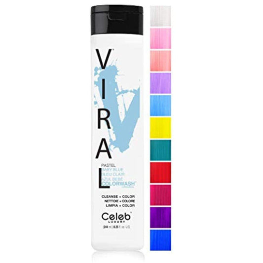 Celeb Luxury- Viral Baby Blue Color Wash Shampoo 8.25oz- 