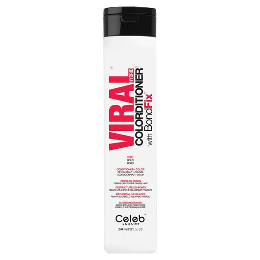 Celeb Luxury Viral Hybrid Color Conditioner with BondFix - Red 8.25oz- 