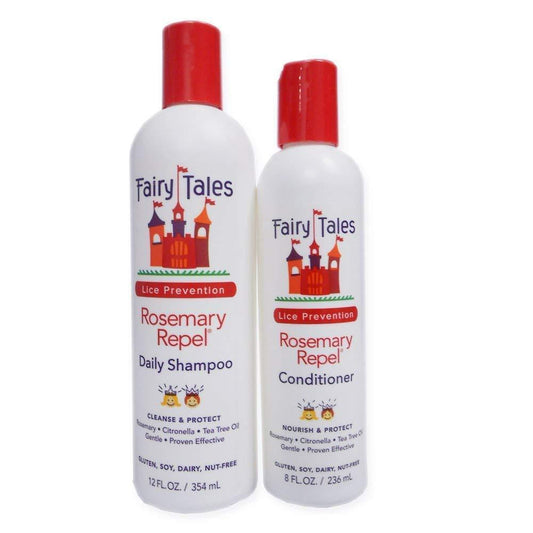 Fairy Tales Rosemary Repel Lice Prevention Shampoo 12oz, Conditioner 8 oz Duo- 