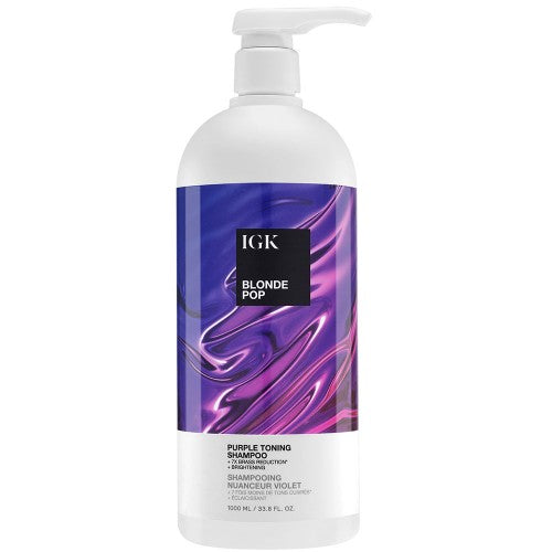 IGK BLONDE POP Purple Toning Shampoo 33.8oz- 