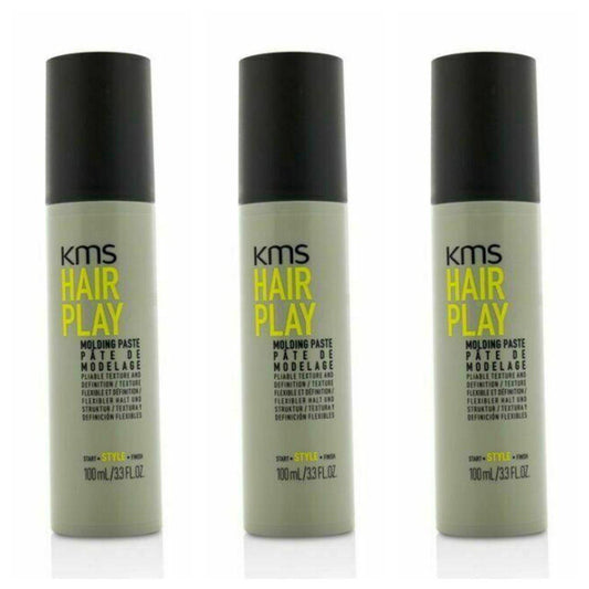 KMS HairPlay Molding Paste 3.3 oz (Pack of 3)- 