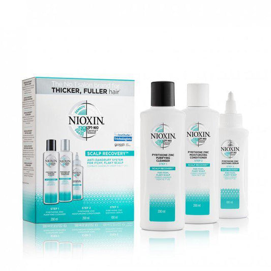 Nioxin Scalp Recovery Kit - Cleanser 6.76 oz, Conditioner 6.76 oz, Serum 3.4 oz- 