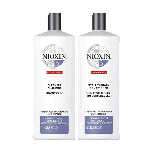 Nioxin System 5 Cleanser & Scalp Therapy Conditioner Duo 33.8 oz- 