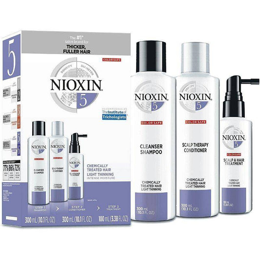 Nioxin System Kit 5 Cleanser, Scalp Therapy & Scalp Treatment- 