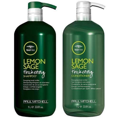 Paul Mitchell Lemon Sage Thickening Shampoo and Conditioner, 33.8oz Duo- 