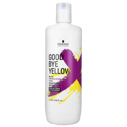 Schwarzkopf Good Bye Yellow Neutralizing Wash 33.8 oz- 