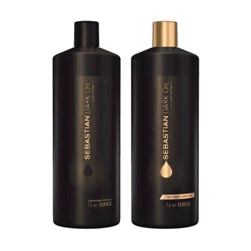 Sebastian Dark Oil Lightweight Shampoo & Conditioner 33.8 oz/Liter Duo- 