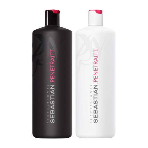 Sebastian Penetraitt Shampoo & Conditioner Liter DUO Set 33.8 oz- 