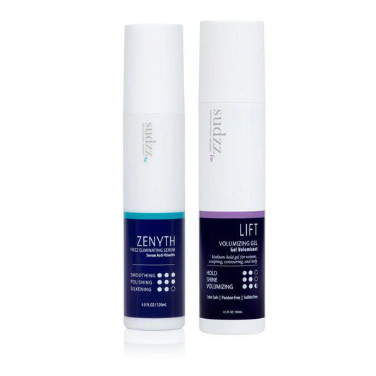 SudzzFx Zenyth and Zephyr Combo Frizz Eliminator 4 oz and Volumizer 8 oz- 