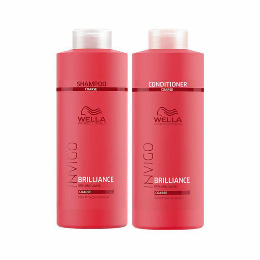 Wella Invigo Brilliance Shampoo and Conditioner Duo For Coarse Colored Hair, 33.8oz- 